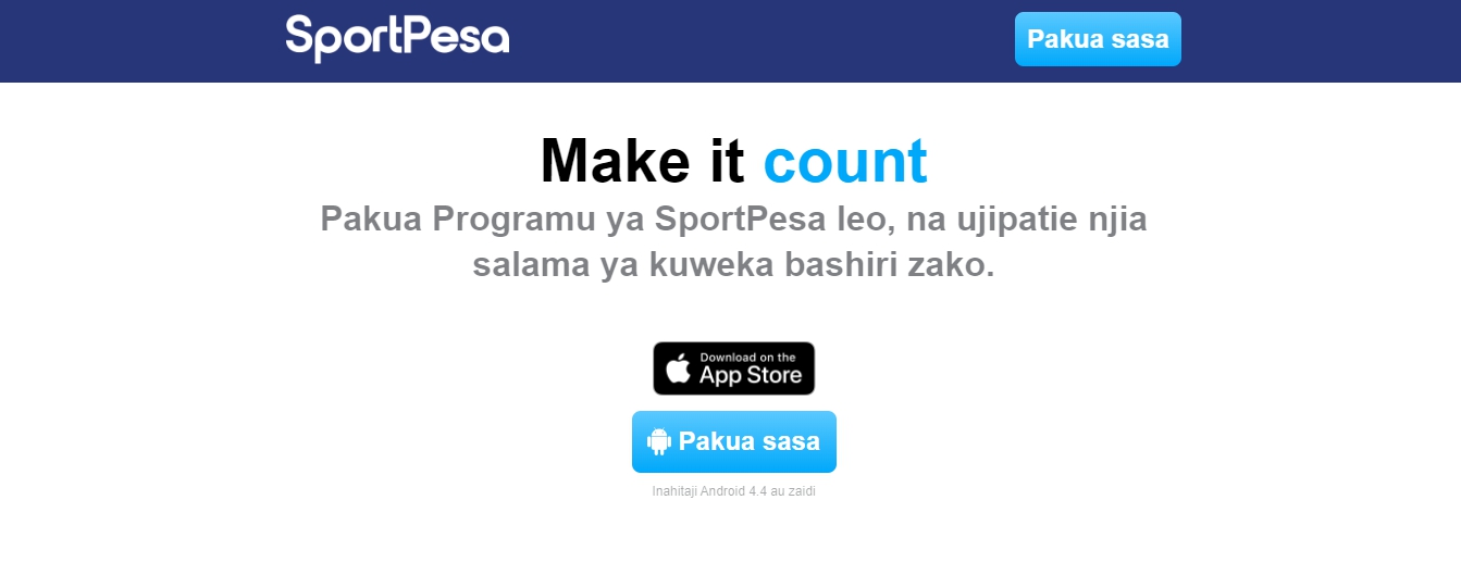 SportPesa login mobile